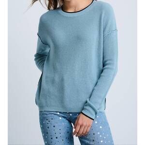 NEW LISA TODD around town sweater in dream blue/polar